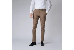 Hirschthal Chinohose Herren Chino Hose Herrenhose Casual Slim-Fit Khaki/Braun/Beige
