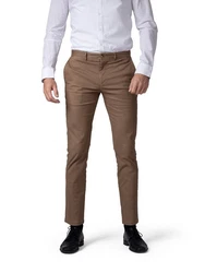 Hirschthal Chinohose Herren Chino Hose Herrenhose Casual Slim-Fit Khaki/Braun/Beige