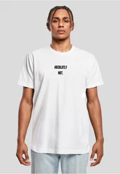 MisterTee T-Shirt Absolutely Not Tee Weiß/Hellblau/Schwarz