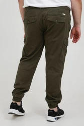 Blend Cargohose Style BHSelllini Dunkelgrün/Khaki/Weiß