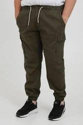 Blend Cargohose Style BHSelllini Dunkelgrün/Khaki/Weiß