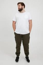 Blend Cargohose Style BHSelllini Dunkelgrün/Khaki/Weiß