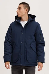 Blend Wintermantel BHOuterwear Dunkelblau/Hellblau/Grau