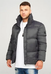 behype Steppjacke BHJEFFREY PUFFER Dunkelgrau/Grau/Hellgrau