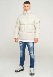 behype Steppjacke BHJEFFREY PUFFER Beige/Khaki/Weiß/Creme
