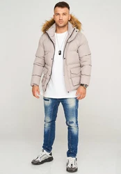 behype Steppjacke BHADLYR Beige/Khaki