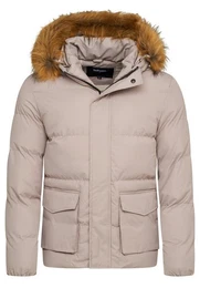 Steppjacke BHADLYR mit abtrennbarer Kunstfellkapuze