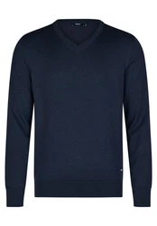 HECHTER PARIS V-Ausschnitt Pullover Dunkelblau/Blau