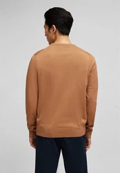 HECHTER PARIS V-Ausschnitt Pullover Braun/Orange