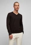 HECHTER PARIS V-Ausschnitt Pullover Dunkelbraun/Schwarz/Dunkelrot/Braun