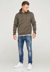 SOULSTAR Kapuzensweatshirt DAKAR Khaki/Dunkelgrün