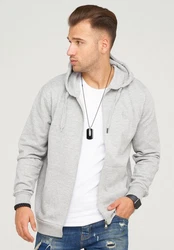 SOULSTAR Sweatjacke BUDAPEST Hellgrau/Grau