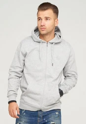 SOULSTAR Sweatjacke BUDAPEST Hellgrau/Grau