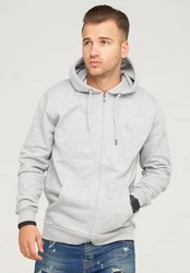 SOULSTAR Sweatjacke BUDAPEST Hellgrau/Grau