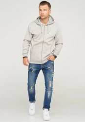 SOULSTAR Sweatjacke BUDAPEST Hellgrau/Khaki/Grau/Beige/Braun