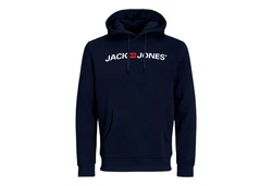 JACK & JONES Herren Hoodie Logo JJECORP Old Sweat Hood NOOS (12137054) Dunkelblau