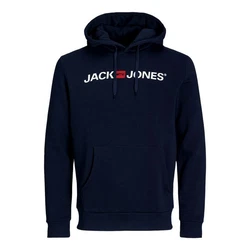 JACK & JONES Herren Hoodie Logo JJECORP Old Sweat Hood NOOS (12137054) Dunkelblau