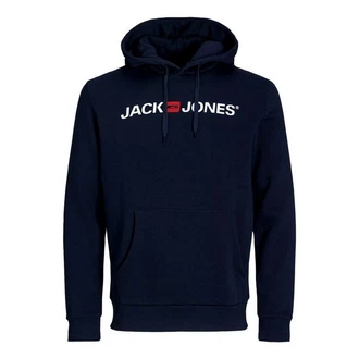 JACK & JONES Herren Hoodie Logo JJECORP Old Sweat Hood NOOS (12137054) Dunkelblau