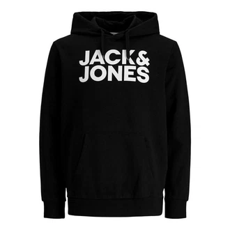 JACK & JONES Herren Hoodie Kapuzenpullover JJECORP (12152840) Black 2/Schwarz