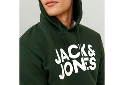 JACK & JONES Herren Hoodie Kapuzenpullover JJECORP (12152840) Mountain View Reg/Large Print (12152840)