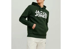 JACK & JONES Herren Hoodie Kapuzenpullover JJECORP (12152840) Mountain View Reg/Large Print (12152840)