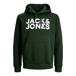JACK & JONES Herren Hoodie Kapuzenpullover JJECORP (12152840) Mountain View Reg/Large Print (12152840)