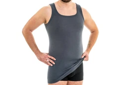 HERMKO Unterhemd Herren Tank Top 16025 Dunkelgrau/Grau/Dunkelblau