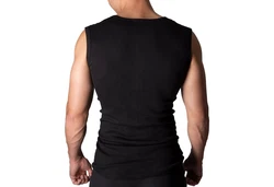 Black Snake Achselhemd Classic Feinripp Unterhemd Set Schwarz