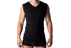 Black Snake Achselhemd Classic Feinripp Unterhemd Set Schwarz