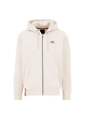 Alpha Industries Hoodie Basic Zip Hoodie Small Logo Beige/Weiß/Khaki/Creme