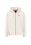 Alpha Industries Hoodie Basic Zip Hoodie Small Logo Beige/Weiß/Khaki/Creme