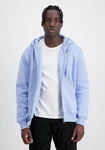 Alpha Industries Hoodie Basic Zip Hoodie Small Logo Hellblau/Blau