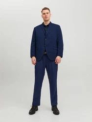 Jack & Jones Plus Anzug FRANCO (1-tlg) Dunkelblau/Hellblau/Blau