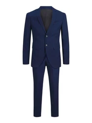 Jack & Jones Plus Anzug FRANCO (1-tlg) Dunkelblau/Hellblau/Blau