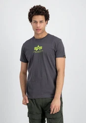 Alpha Industries T-Shirt Basic T ML Hellgrau/Dunkelgrau/Grau