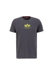 Alpha Industries T-Shirt Basic T ML Hellgrau/Dunkelgrau/Grau