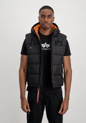 Alpha Industries Blouson Men Hooded Puffer Vest FD Schwarz