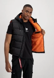Alpha Industries Blouson Men Hooded Puffer Vest FD Schwarz