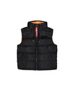 Alpha Industries Blouson Men Hooded Puffer Vest FD Schwarz
