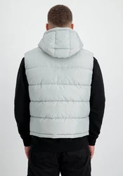 Alpha Industries Blouson Men Hooded Puffer Vest FD Grau/Hellgrau/Silber/Hellblau