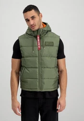 Alpha Industries Blouson Men Hooded Puffer Vest FD Dunkelgrün/Grün/Khaki