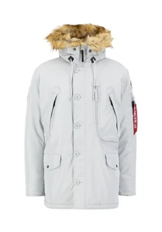 Alpha Industries Winterjacke Polar Jacket Hellgrau/Grau