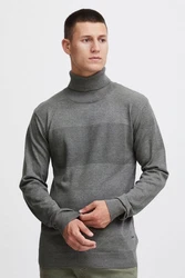 Indicode Rollkragenpullover IDErnetto Dunkelgrau/Grau/Hellgrau