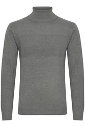 Indicode Rollkragenpullover IDErnetto Dunkelgrau/Grau/Hellgrau