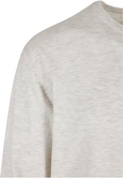 URBAN CLASSICS Rundhalspullover Eco Mix Sweater Grau/Khaki/Braun/Beige