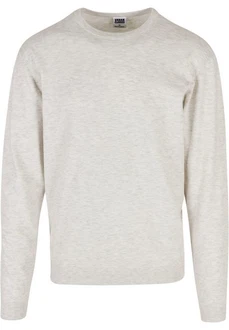 URBAN CLASSICS Rundhalspullover Eco Mix Sweater Grau/Khaki/Braun/Beige