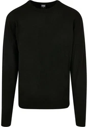 URBAN CLASSICS Rundhalspullover Eco Mix Sweater Schwarz