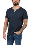 Blend Herren T-Shirt BLEND Leonis Dunkelblau/Hellblau/Blau/Grau