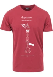Mister Tee T-Shirt Depresso Tee Dunkelrot/Braun/Lila/Rot