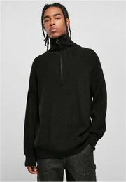 Sweater Herren Oversized Knitted Troyer (1-tlg)